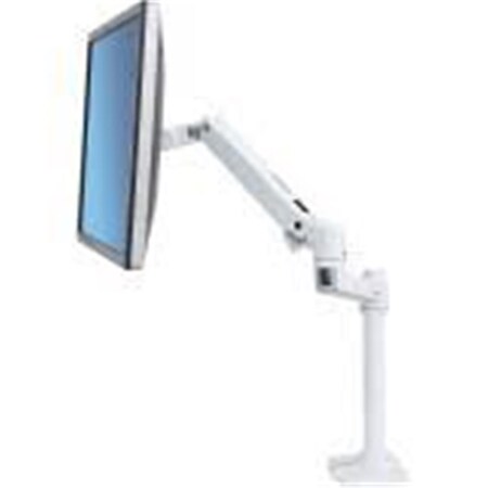 Spark 32 in. LX Desk Tall Pole Mount Monitor Arm for Monitor, Bright White SP737572