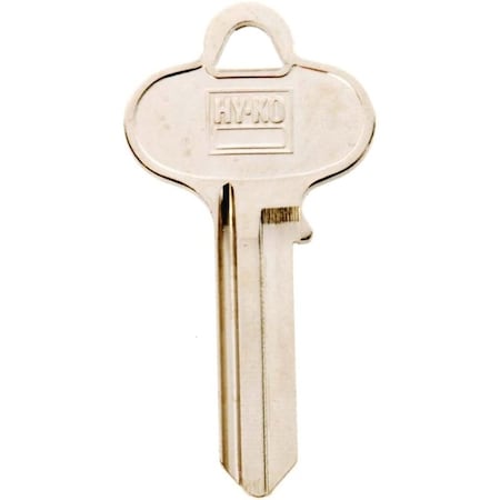 Hy-Ko Key Blank, Brass, Nickel, For: Segal Cabinet, House Locks and Padlocks 11010SE1