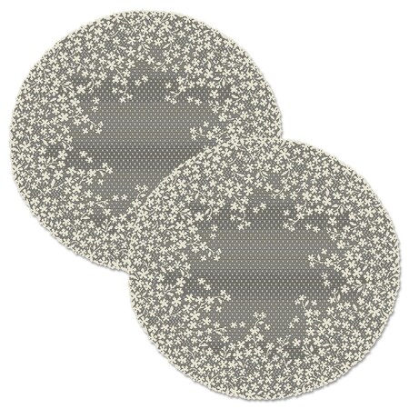 Heritage Lace 20 in. Blossom Round Doily - Ecru - Set of 2 BL-2000E-S