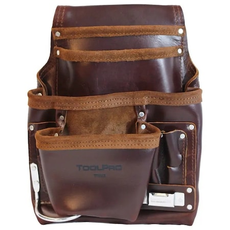 Toolpro Oil Tanned Top Grain 10 PocketNail Bag TP70923