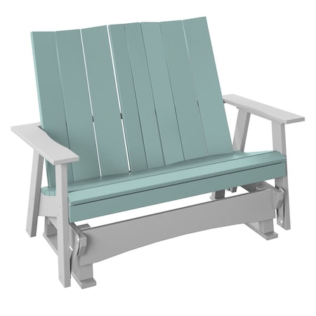 Polybird MODERN 4' GLIDER BENCH.        SAGE AND WHITE POLYBIRD P63