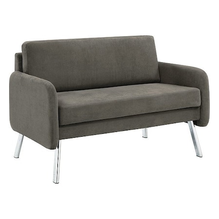 Office Star Products Sofa, CharcoalFabric, Polyester, 350lb Cap. SL5602-SK2