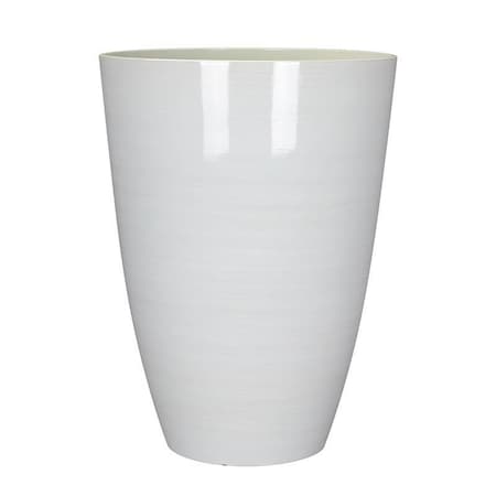 L&G 22 in. H X 16 in. D Polyresin Baja Planter White PVD9016DWI