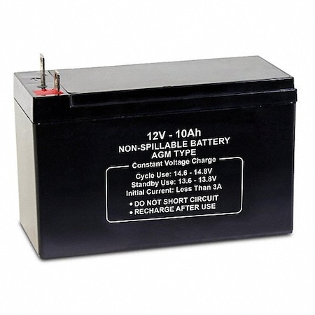 Upg Sealed Lead Acid Battery, 12VDC, 10Ah, Replaces 5EFG9 battery, T3 Tab terminal 47034