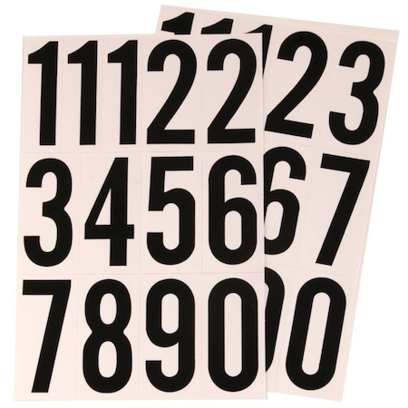 Hy-Ko Number/Letter 3In Vnyl Blk MM-4N