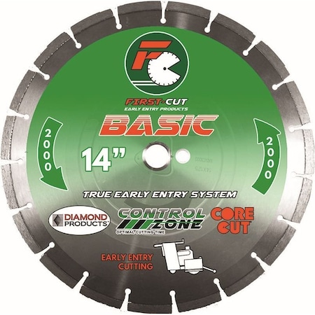 Diamond 10" X .250 X 1" BASIC2000 First-Cut Early Entry Blade With Triangle Knockout and Skid Plate 64338