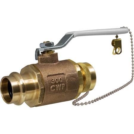 Apollo Valves Manual 2-Way Ball Valve, Press, Bronze 77WLF104HCA