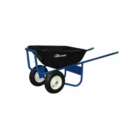 Jescraft All-Welded Steel Wheelbarrow , Dual Wheel, Dual 16in Pneumatic Tire, 4in Hub SWA-620