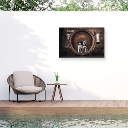 Trademark Fine Art Outdoor Canvas Art Natalie Grosse Pipe Dreaming Wall Art for Patios, or Gardens GRL01167-OC2232WR