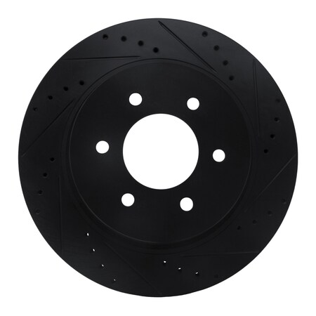 Dynamic Friction Co DFC Brake Rotor - Drilled and Slotted - Black 633-67108R