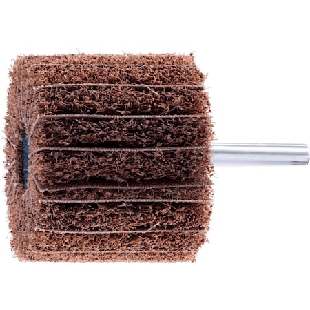 Pferd PFERD POLINOX Mounted Flap Wheel, 2-3/8in x 2, 80 Grit, Interleaved, 1/4in Shank, Aluminum Oxide 46273