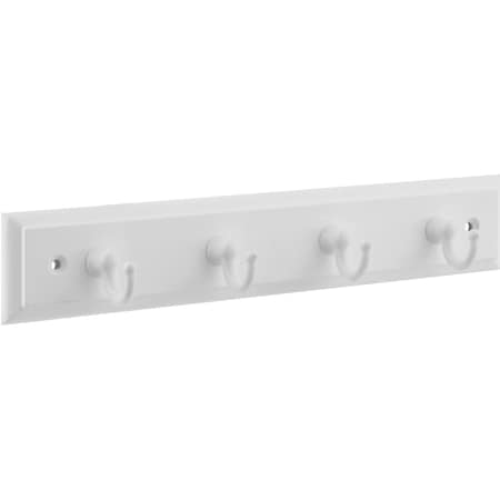 National Hardware B8175 8-3/4in x 7/10in x 2/5in Keytidy with 4 Key Hooks - White with White Rail S813-055
