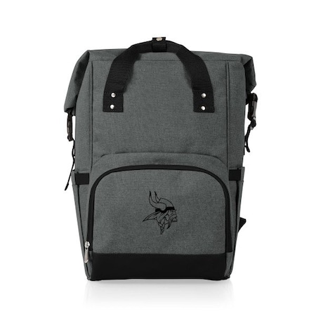 Picnic Time Family Of Brands NFL Minnesota Vikings - On The Go Roll-Top Backpack Cooler 616-00-105-184-2