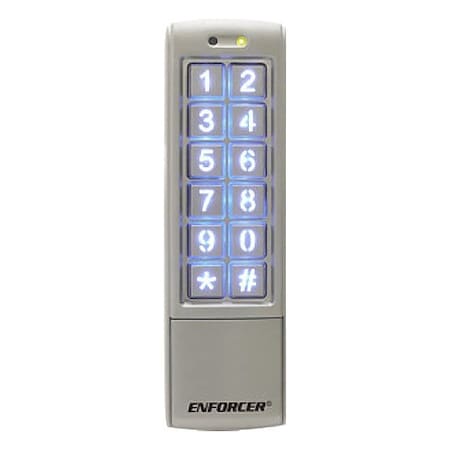 Seco-Larm Keypad, 6" H, 1 3/4" W, Aluminum, Gray SK-2323-SPQ