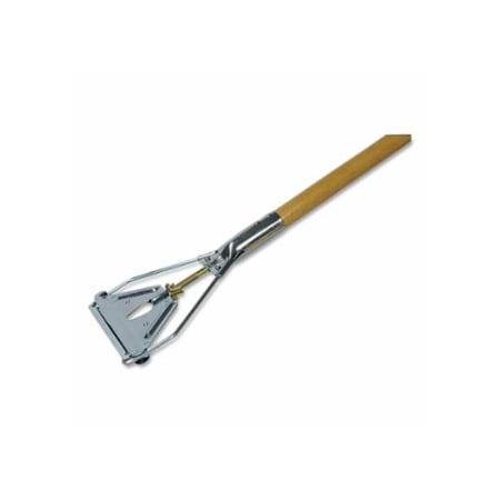 Rubbermaid Commercial Easy-Change Wet Mop Handle, 1-1/8 in dia, 60 in L, Brown 640-FGH516000000