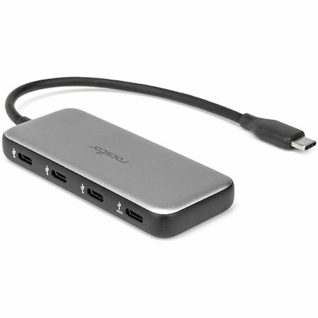Rocstor PREMIUM USB-C HUB - USB-C TO QUAD USB-C 3.1 GEN2 10GBPS PORTS - USB-C MALE INPUT Y10A317-S1