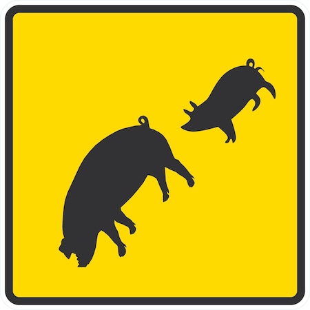 Lyle Pigs Graphic, 24x24, Engineer Grade, Yellow G-12950-EG_24x24
