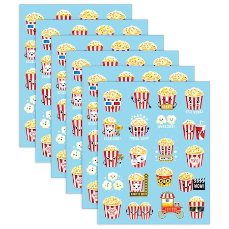 Teacher Created Resources Popcorn Smelly Stickers, 120-Piece Set, 6PK 9454
