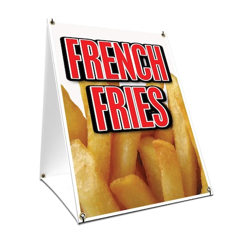 Signmission French Fries, 36 Inch x 24 Inch A-frame Yard Sign, Plastic Sign SBC-2436-French Fries