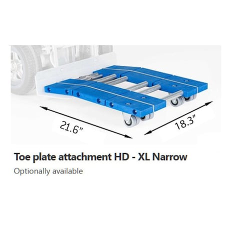 Sano Liftkar Hd Pro Wheeled Toeplate Attachment 21.6in L X 18.3in W 960144