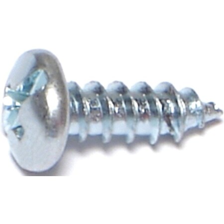 Midwest Fastener Sheet Metal Screw, #8 x Zinc Plated Steel Pan Head Phillips Drive 3175