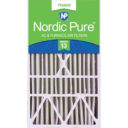 Nordic Pure 16x28x6 Pleated Air Filter, High Capacity, Electrostatically Charged Synthetic Media, MERV 13 16x28x6ASGM13-1