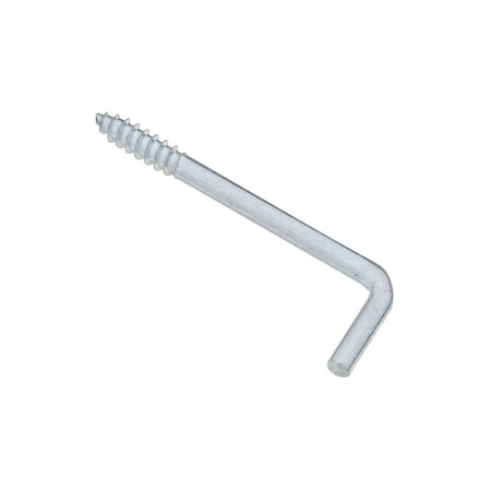National Hardware Square Bend Hook, 2-1/4 in L, Steel, Zinc, 5PK N120-378