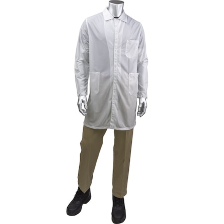 Uniform Technology StatStar Long ESD Labcoat BR51-44WH-M