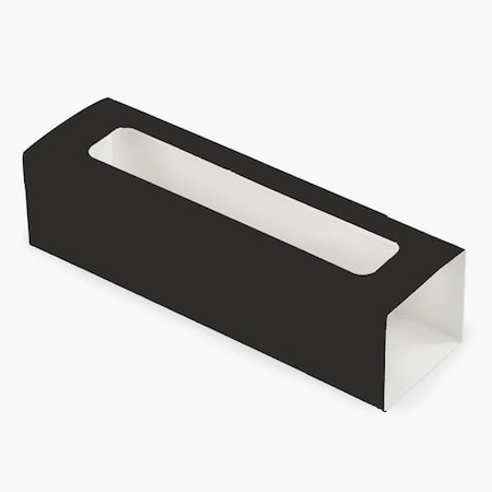 Nashville Wraps Black Macaron and Cookie Sleeve with Window, 8.25x2.5x2, 100PK MCSSBK