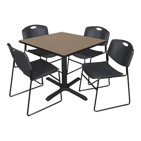 Cain Breakroom Table and Chair Set TB3636NO44BK