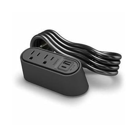 Legrand FurniturePowerOutlet, Black, 2Outlet, 6ft WSPC220CBK