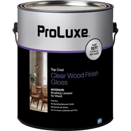 Deft ProLuxe Gloss Clear Oil-Based Brushing Lacquer 1 gal PLX010/01
