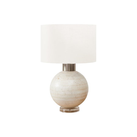 Monarch Specialties Lighting, 27"H Table Lamp, Beige Resin, Ivory / Cream Shade, Contemporary I 9929