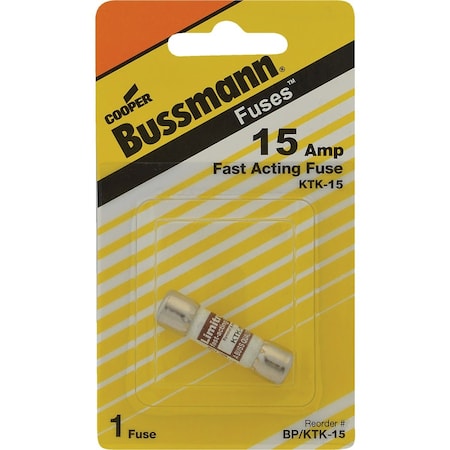 Eaton Bussmann 15A Limitron KTK Cartridge Hvy Dty Cartridge Fuse BP/KTK-15