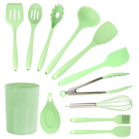 Megachef Mint Green Silicone Cooking Utensils, Set of 12 MGSP-815