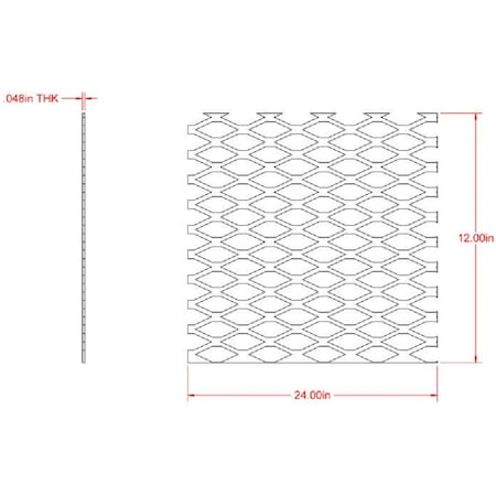 Hillman Steelworks 12'' x 24'' x 18 Ga. Weldable Expanded Steel Sheet Stock 11786