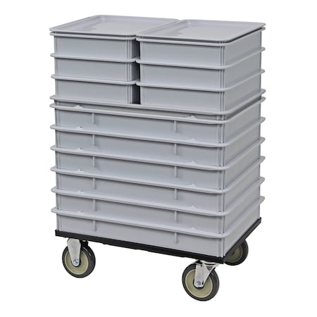 Quantum Storage Systems MOBILE DOUGH BOX KIT W/12 BINS AND LIDS GRAY FSB-MD3LP3LGY