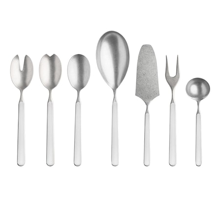 Mepra Fantasia Pewter Serving Set - 7 Pieces - Porcelain 10W62207P