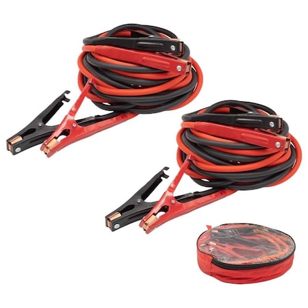 Mytee Products 2PK Heavy Duty 20ft Jumper Cable - 0 Gauge for Cars, SUVs, Trucks, RVs, 2PK JCABLE-0G20FTx2