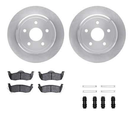 Dynamic Friction Co DFC Brake Rotor- Heavy Duty Brake Pad includes Hardware 6412-42004