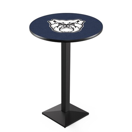 Holland Bar Stool Co 42" Blk Wrinkle Butler University Pub Table, 36" dia. Top L217B4236Butler