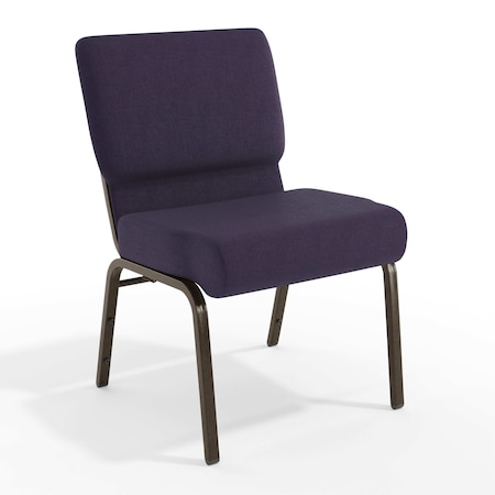Flash Furniture Purple Fabric Church Chair, PK4 4-FD-CH0221-4-GV-ROY-GG