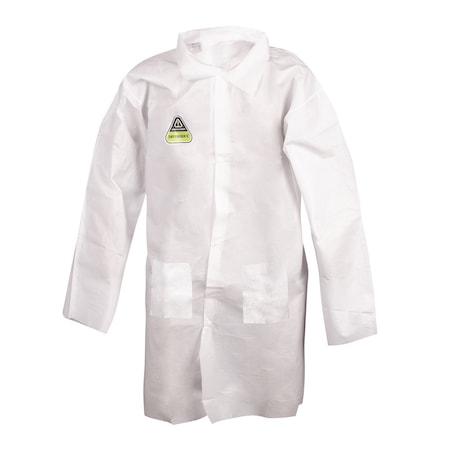 Defender Disposable Lab Coat, Snaps Closure, 30 PK MPLAB200M