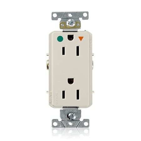 Leviton DPl HG/IG Rec 15A 125V Self-Gr LtAl D8200-IGT