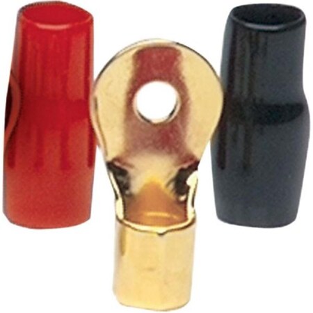 Metra Electronics Metra  0.25 in. 12 Gauge Ring Terminals, Gold, 20PK METGRT16