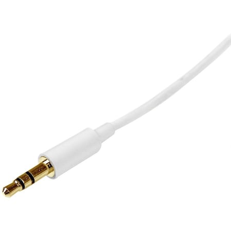 Startech.Com 2M WHITE SLIM 3.5MM STEREO AUDIO CABLE MU2MMMSWH