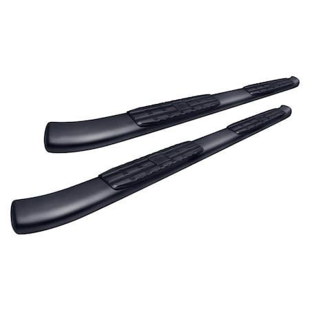 Powerhouse 2007-C Silverado & Sierra Extended & Double Cab 4 in. Oval Blackout Series Sidebars - Black PO2470883