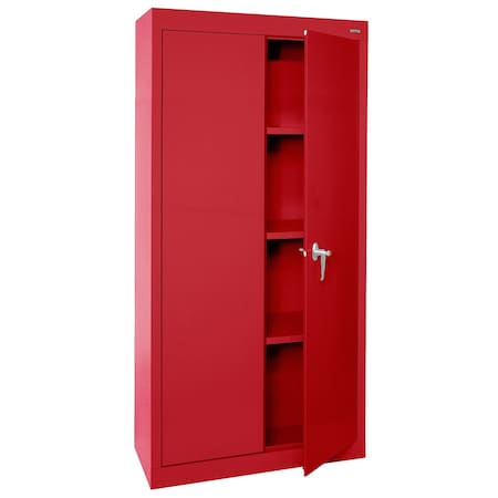 Sandusky Lee Light Duty Welded Steel Storage Cabinet, 30x18x72, Red VF31301872-01