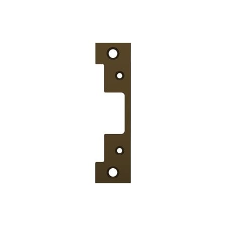 Hanchett Entry Systems Faceplate 4-7/8in x 1-1/4in, Cylindrical Latch, Aluminum Frame, 613/US10B Dark Bronze Toned 501A-613