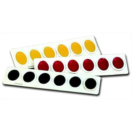 Prang Non-Toxic Washable Semi-Moist Watercolor Paint Refill- Plastic Oval Pan- Black, 12PK 1260